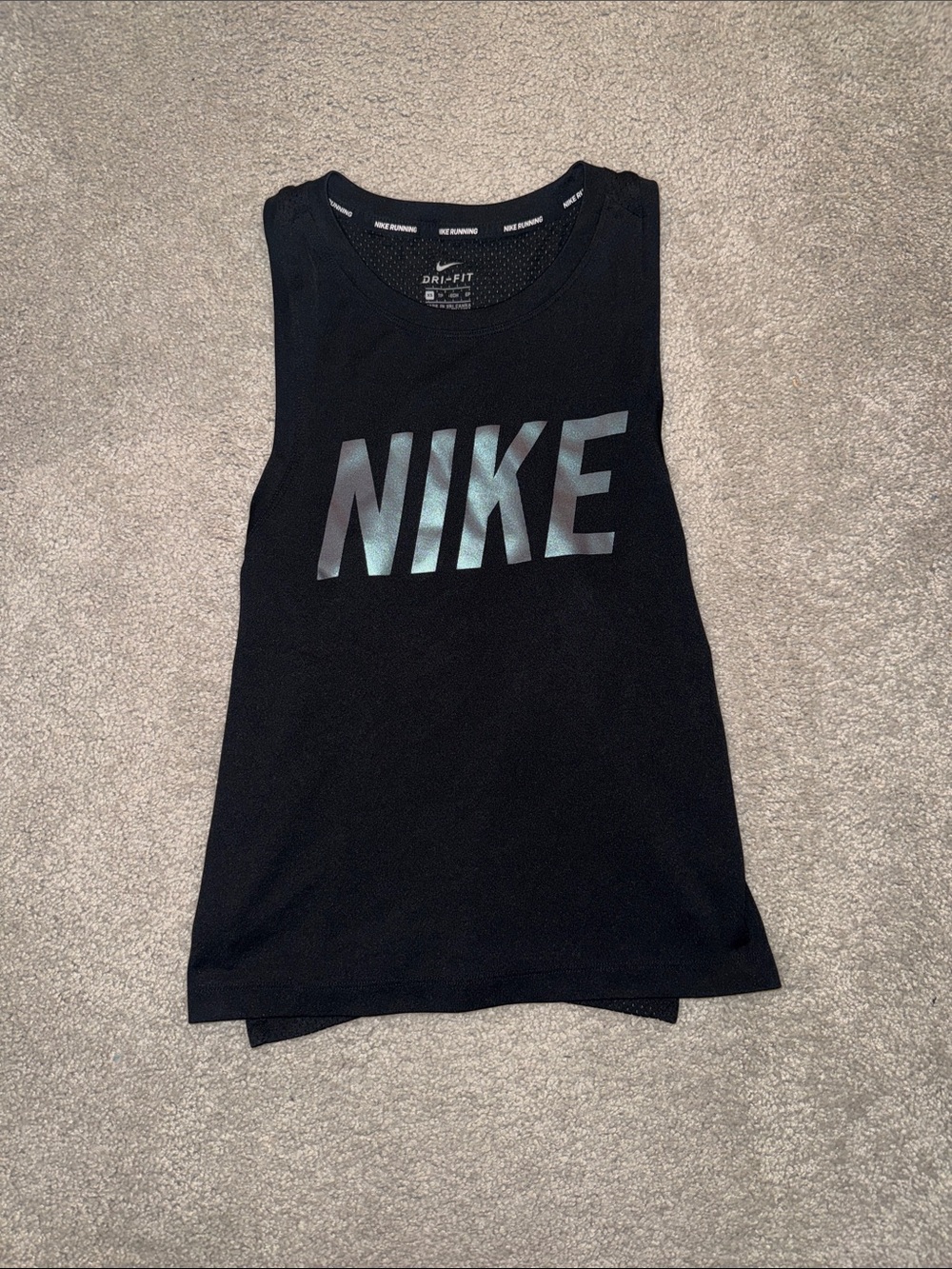 Nike Black Tank with Iridescent Logo